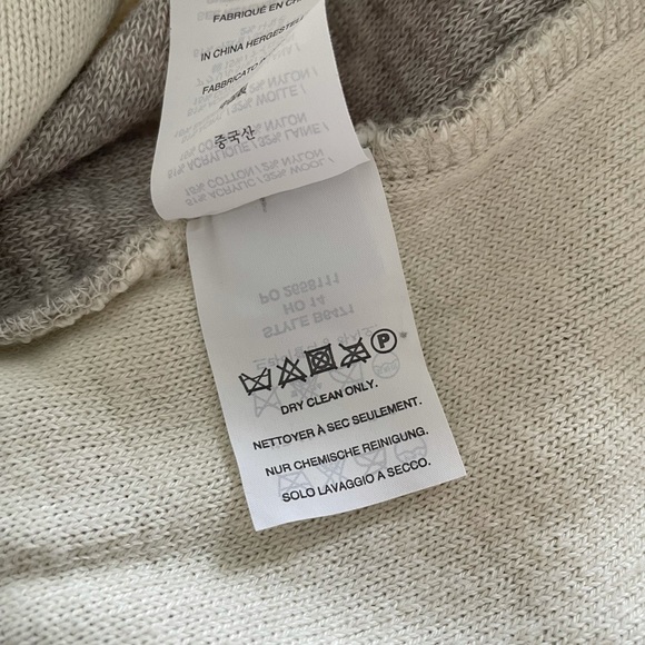 J.Crew Jaspe wool blend color block sweater/Gray+Cream/XS - Picture 10 of 10